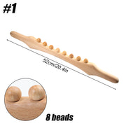 natural wood gua sha scraping stick, view 2 - MRSLM