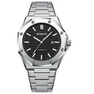 men's automatic stainless steel watch, view 7 - MRSLM