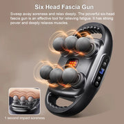 fascia massage gun with 6 heads, view 5 - MRSLM