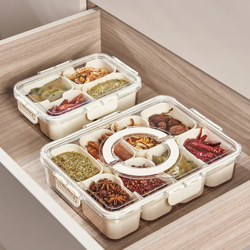 portable snack organizer box with compartments, view 6 - MRSLM