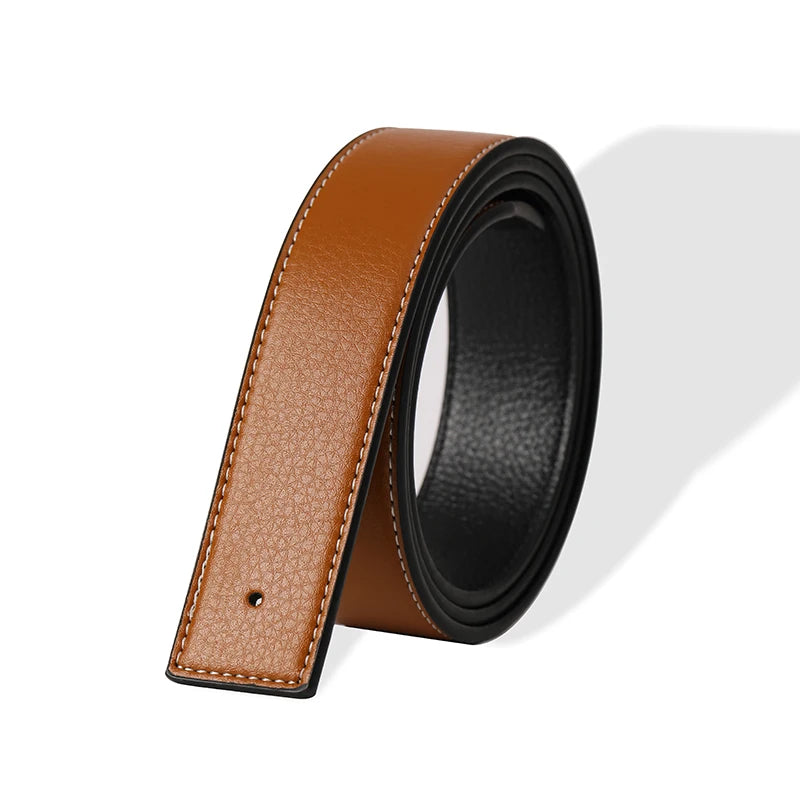 men's no-buckle split leather belt, view 6 - MRSLM