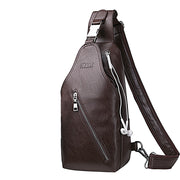 Men's chest single shoulder bag with charging port, view 12 - MRSLM