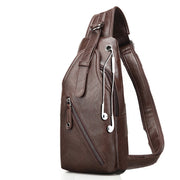 Men's chest single shoulder bag with charging port, view 11 - MRSLM