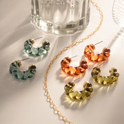 resin twist hoop earrings, view 6 - MRSLM
