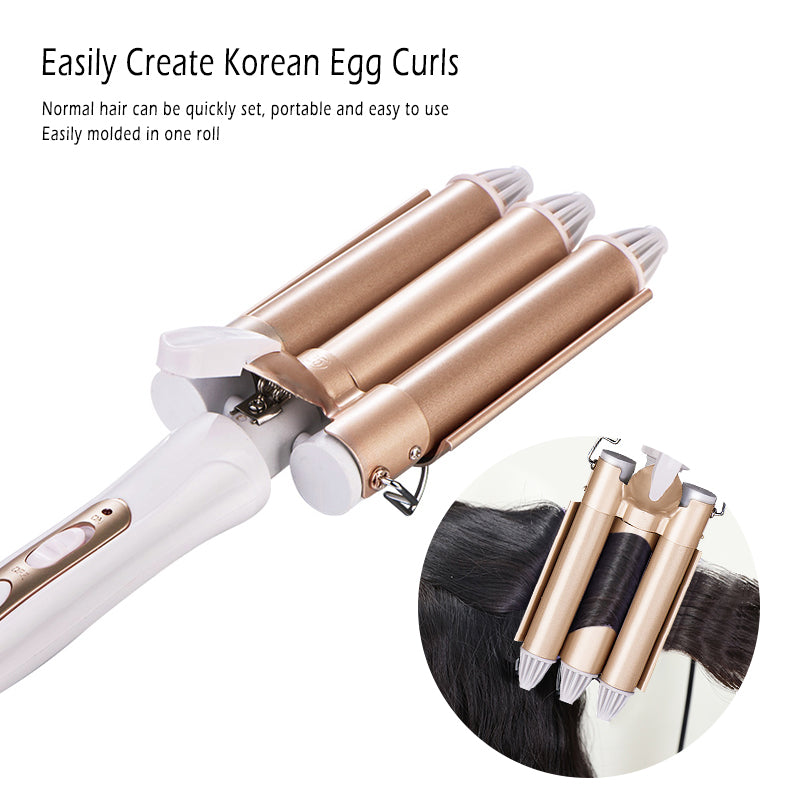 triple barrel hair curler, view 6 - MRSLM