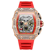 men's full diamond mechanical watch, view 7 - MRSLM