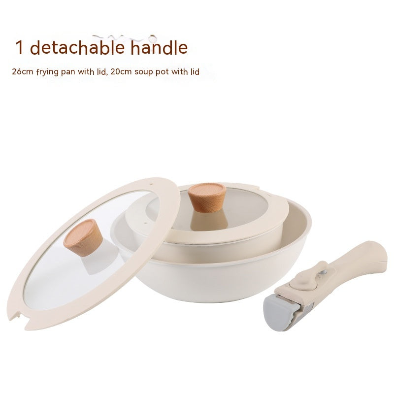 detachable non-stick cookware set, view 6 - MRSLM
