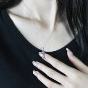 Women's 925 silver key pendant necklace - MRSLM