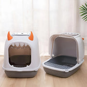 clamshell cat litter box, view 6 - MRSLM