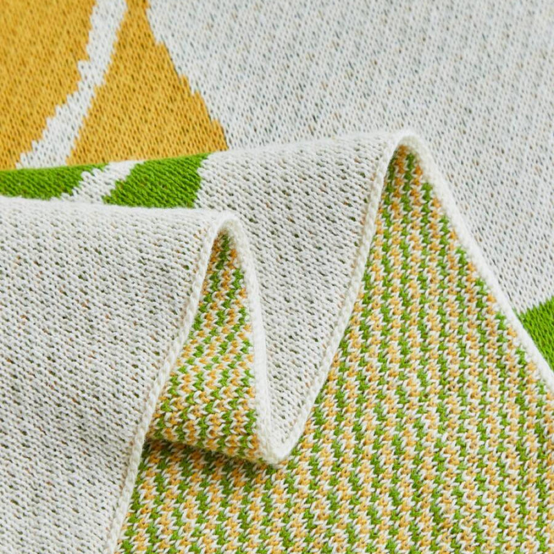 leaf knit throw blanket, view 6 - MRSLM