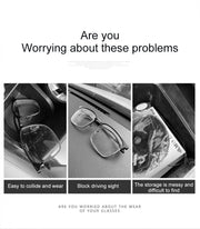 Car sun visor glasses and document holder, view 9 - MRSLM