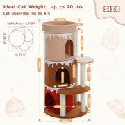multi-level cat tree tower, view 9 - MRSLM
