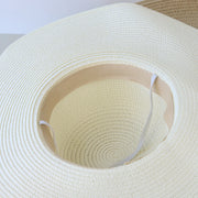 Wide brim straw hat with bowknot, view 7 - MRSLM
