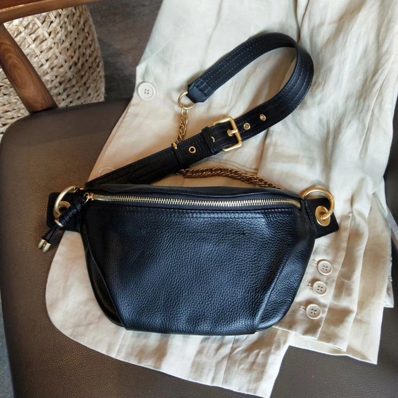 leather shoulder messenger bag, view 6 - MRSLM