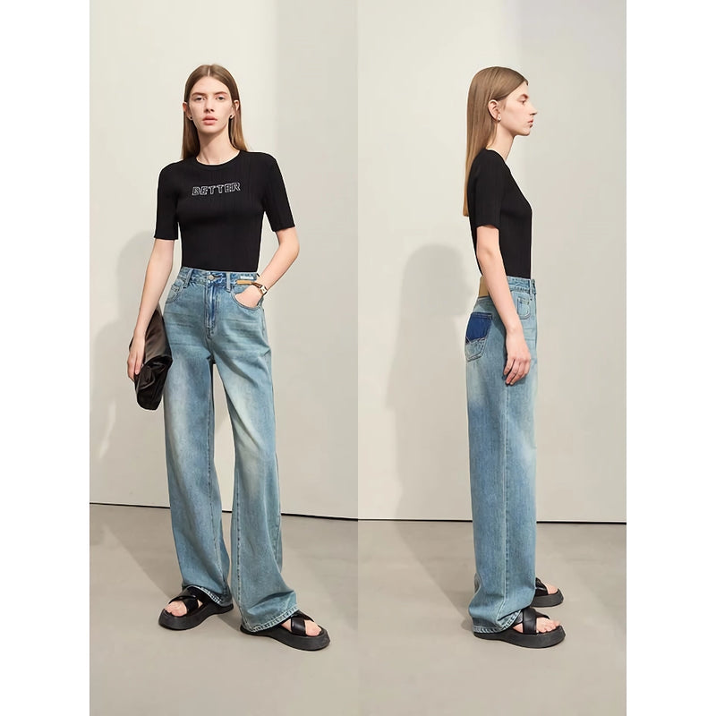 retro wide-leg jeans, view 7 - MRSLM