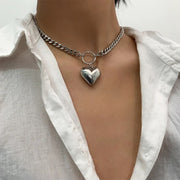 heart pendant punk choker, view 4 - MRSLM