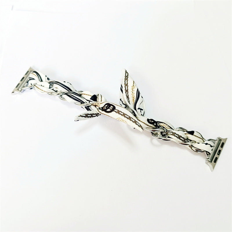 women's watch strap scarf and metal chain, view 12 - MRSLM