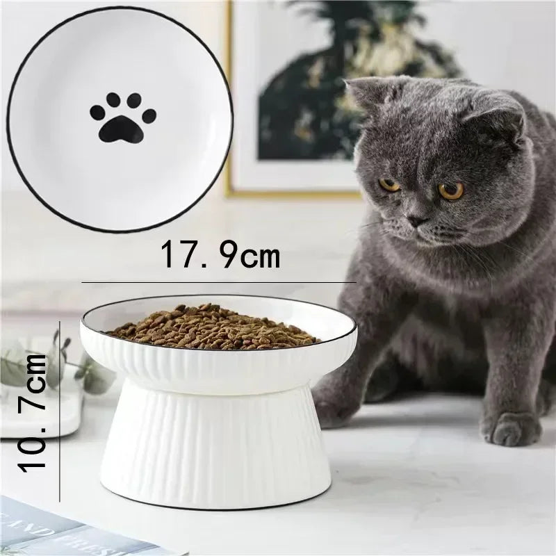 cute cartoon ceramic pet bowl, view 3 - MRSLM