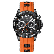 men's silicone band quartz watch, view 4 - MRSLM