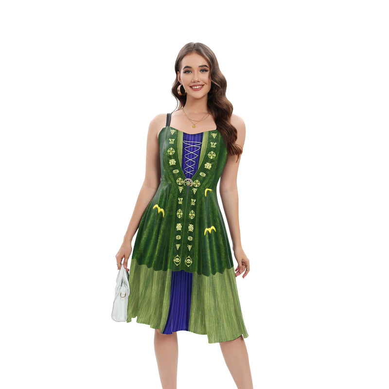 Women's pleated suspender dress, view 7 - MRSLM