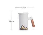 ceramic filter tea mug with lid, view 2 - MRSLM
