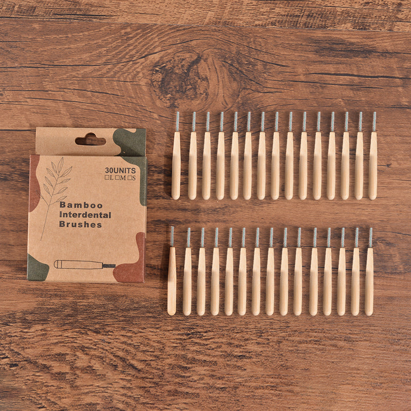 bamboo interdental brushes, view 3 - MRSLM