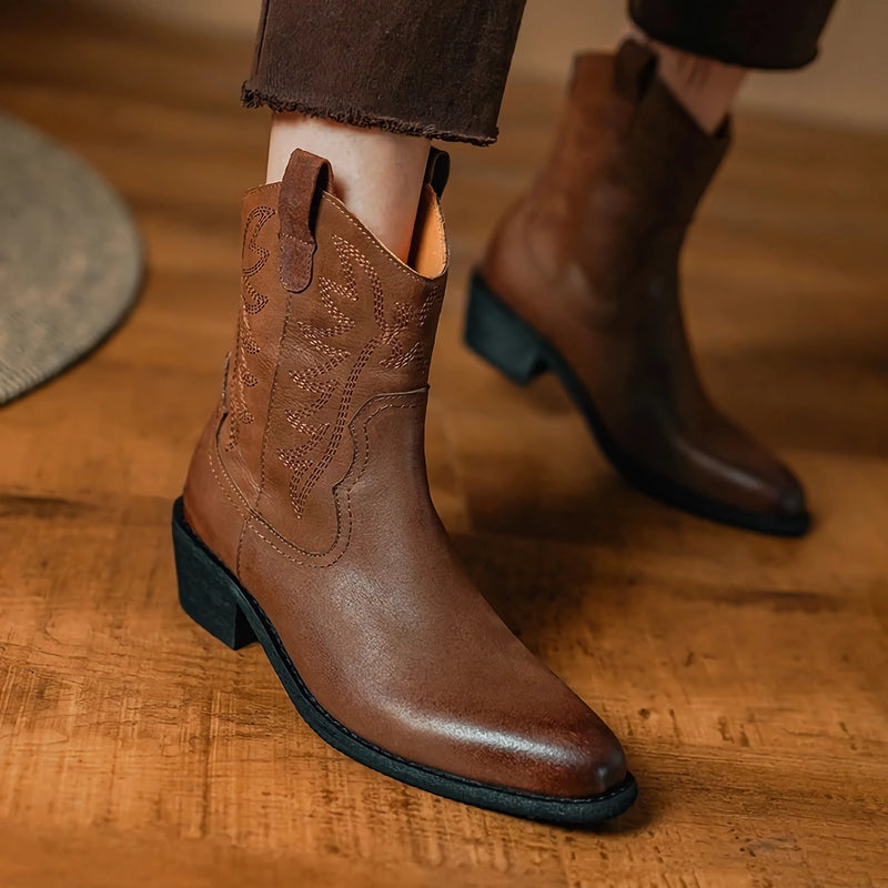 retro high heel ankle boots, view 4 - MRSLM