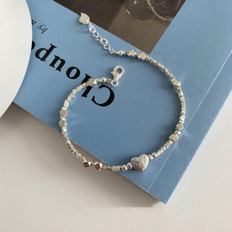 women's s925 silver love tag bracelet, view 5 - MRSLM
