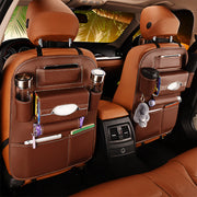 PU leather car back seat organizer, view 2 - MRSLM