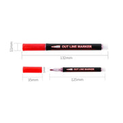 24 color double line contour pen set, view 7 - MRSLM