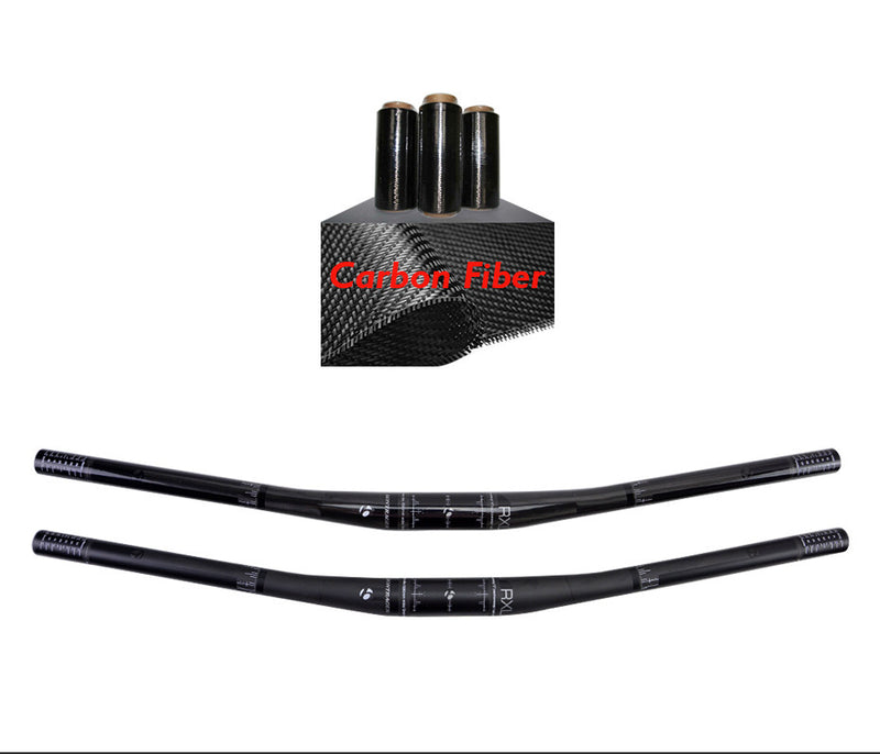 carbon fiber mountain bike handlebar, view 6 - MRSLM