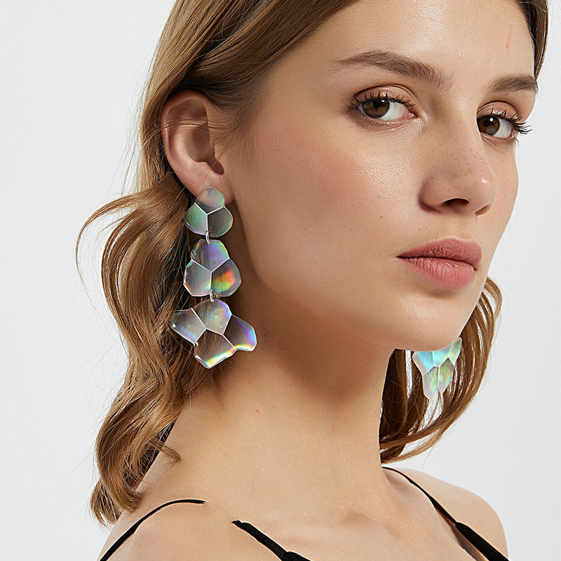 women's laser drip earrings, view 4 - MRSLM