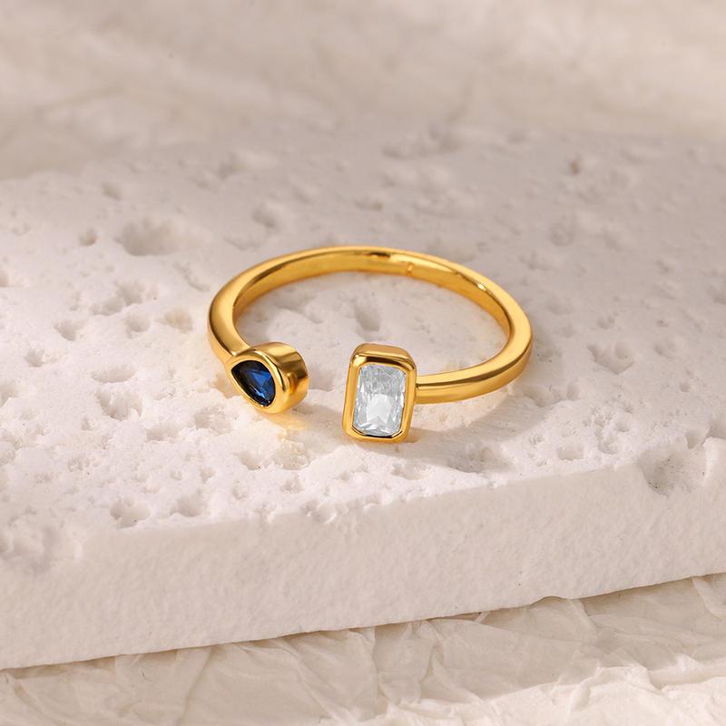 cubic zirconia water drop ring - MRSLM