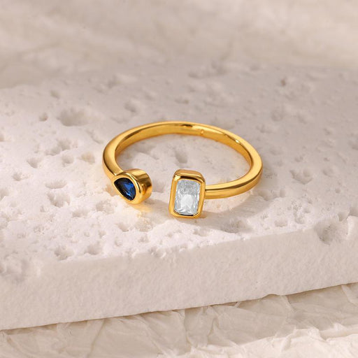 cubic zirconia water drop ring - MRSLM