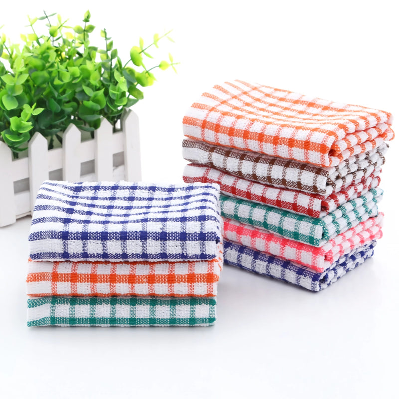 6-piece cotton kitchen tea towels, view 3 - MRSLM