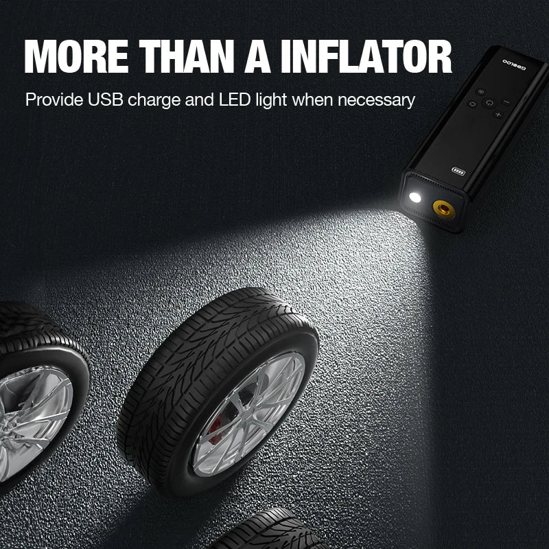 portable electric tire inflator pump with led light, view 7 - MRSLM
