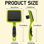 self-cleaning slicker brush for dogs and cats, view 7 - MRSLM