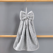 bowknot coral velvet hand towel, view 2 - MRSLM