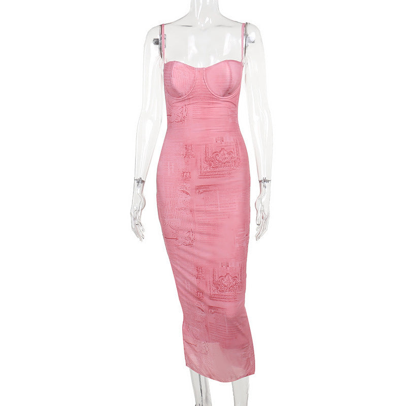 printed lace-up dress, view 6 - MRSLM