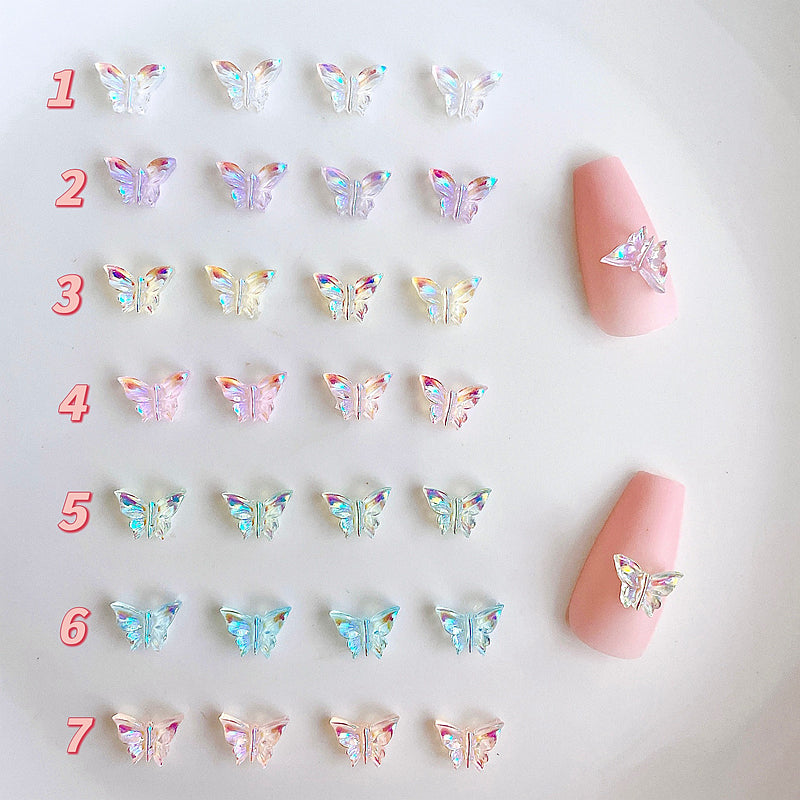 butterfly nail charms, view 2 - MRSLM