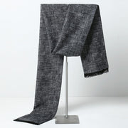 plaid men's cashmere scarf, view 8 - MRSLM