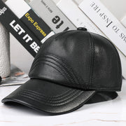 men's sheepskin leather baseball cap, view 7 - MRSLM