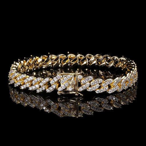 9mm zircon cuban bracelet - MRSLM
