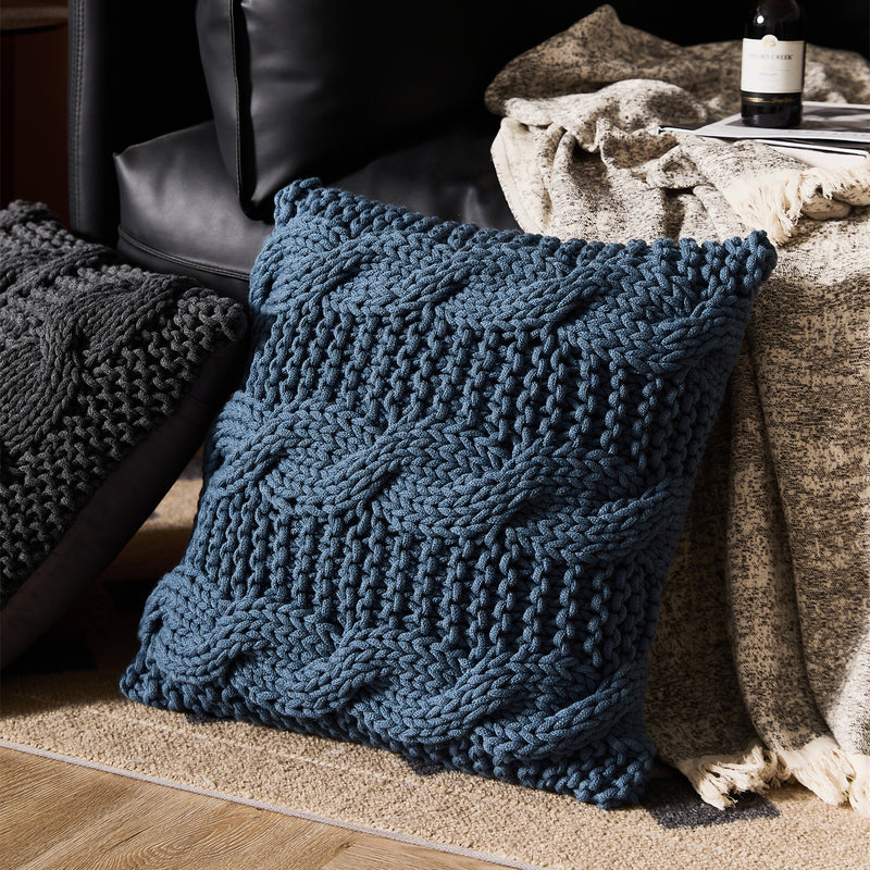 chunky knit throw pillow, view 5 - MRSLM