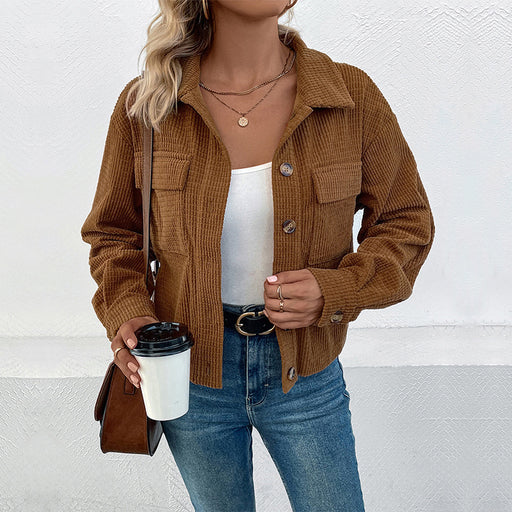Women's brown corduroy jacket - MRSLM