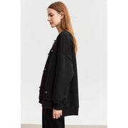 women's oversized crew neck sweatshirt, view 5 - MRSLM