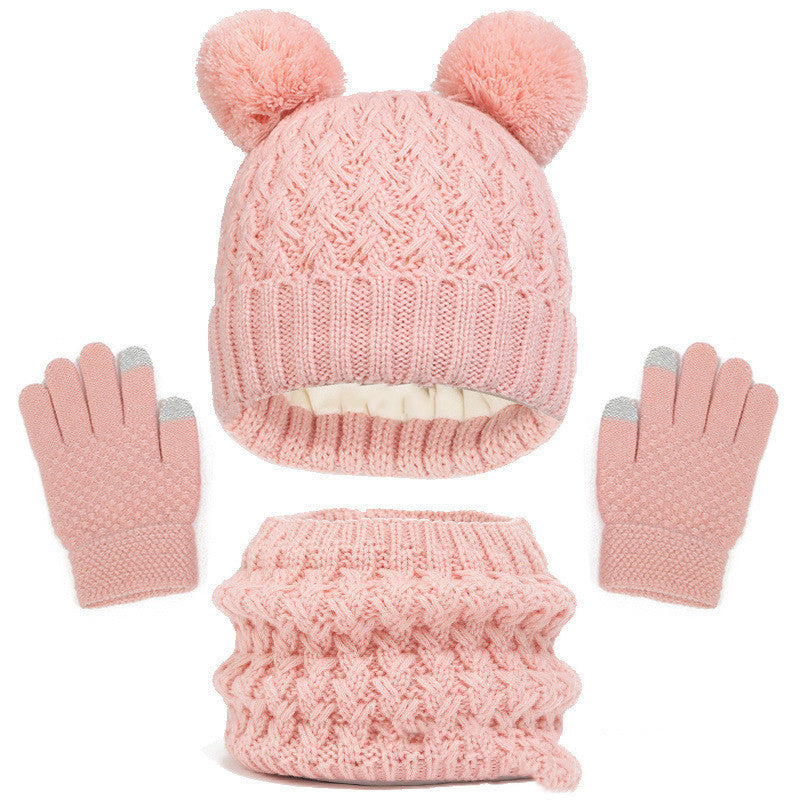 Kids' hat scarf gloves set, view 5 - MRSLM