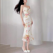 floral mesh swing dress, view 4 - MRSLM