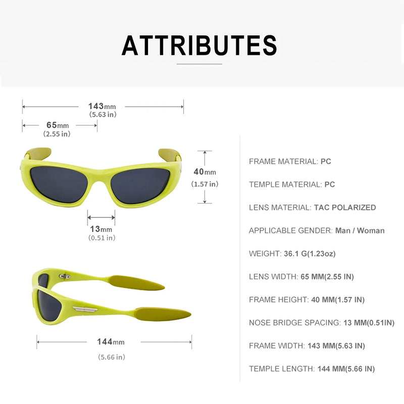 Polarized cat eye sports sunglasses, view 14 - MRSLM