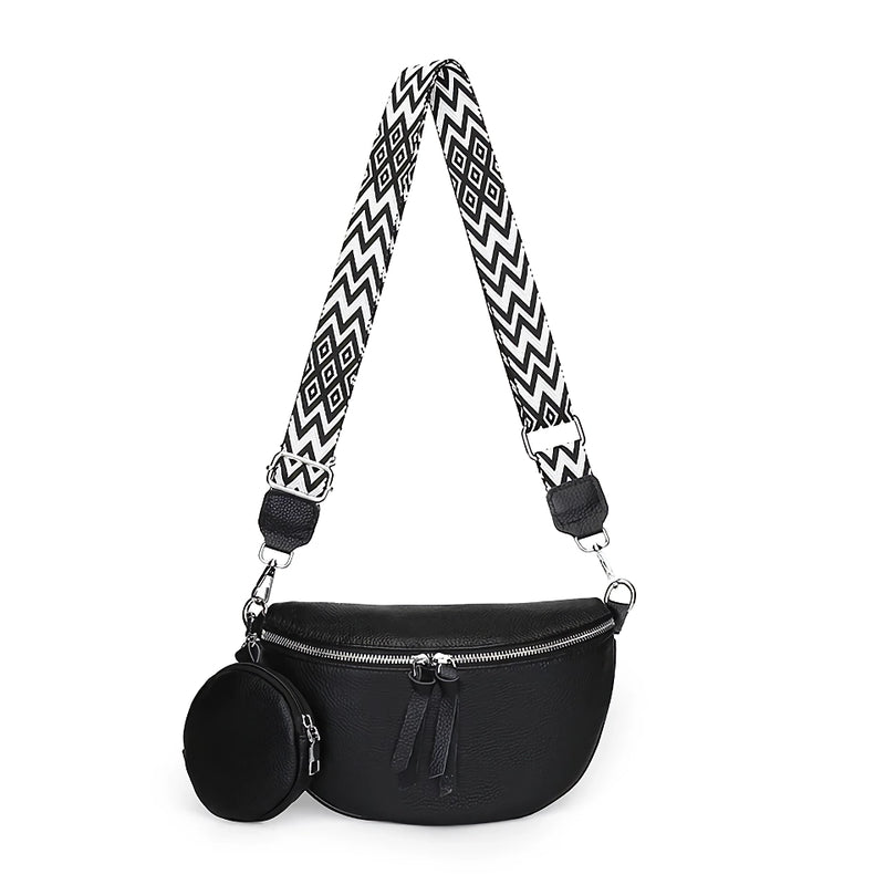 leather crossbody chest bag, view 5 - MRSLM